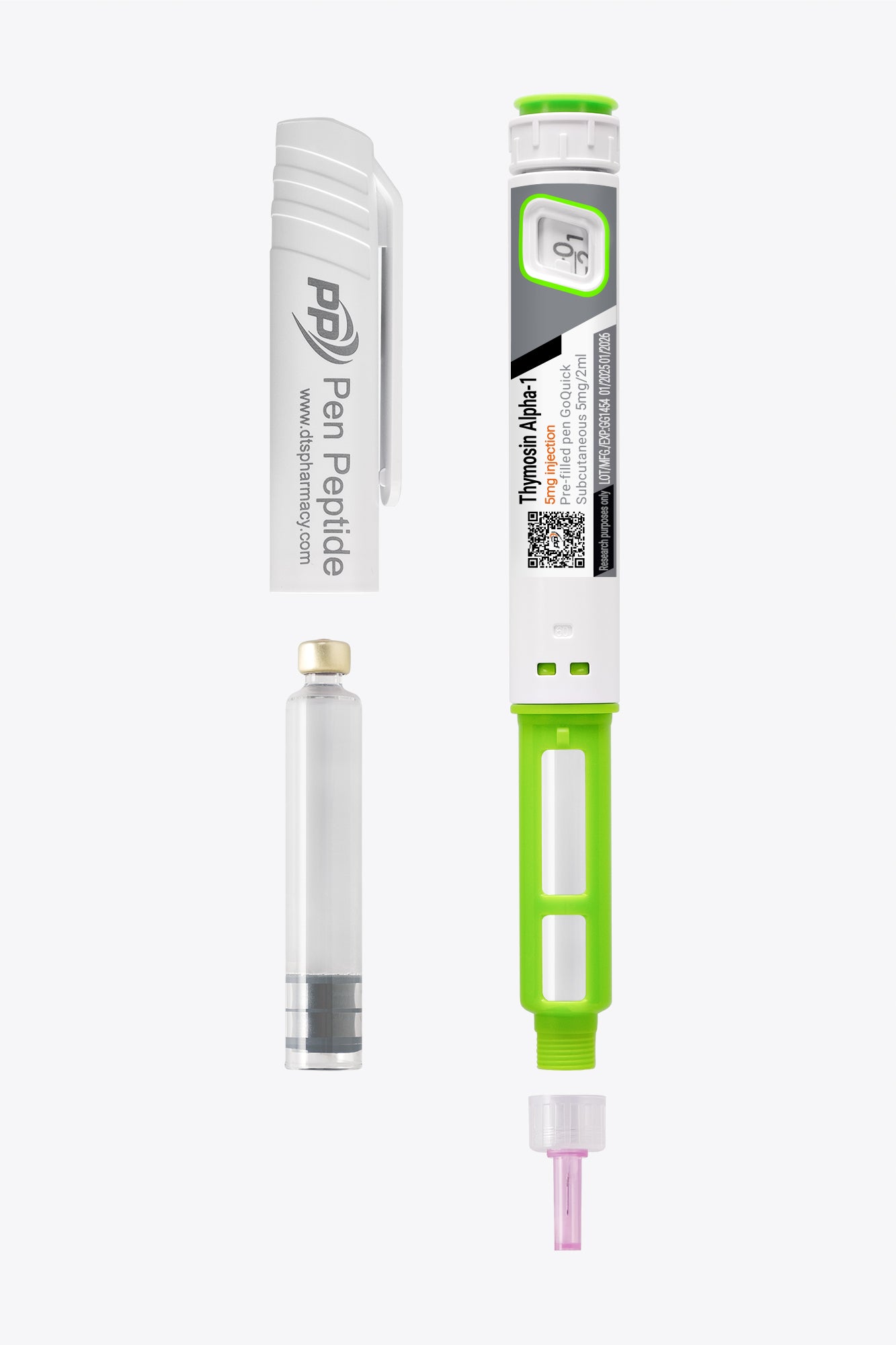 Péptido Thymosin alpha 1 en una pluma