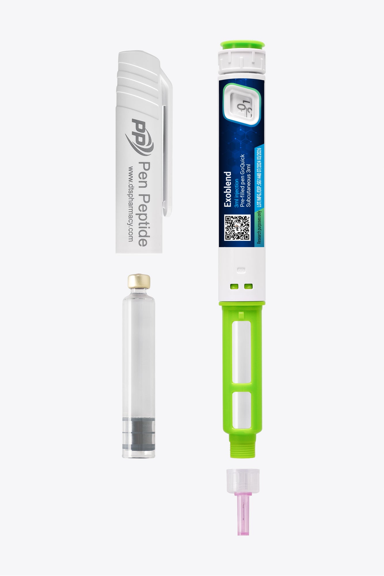 Pluma Exoblend con BPC-157; TB-500; PDRN; exosomas y extracto de cuerno de ciervo
