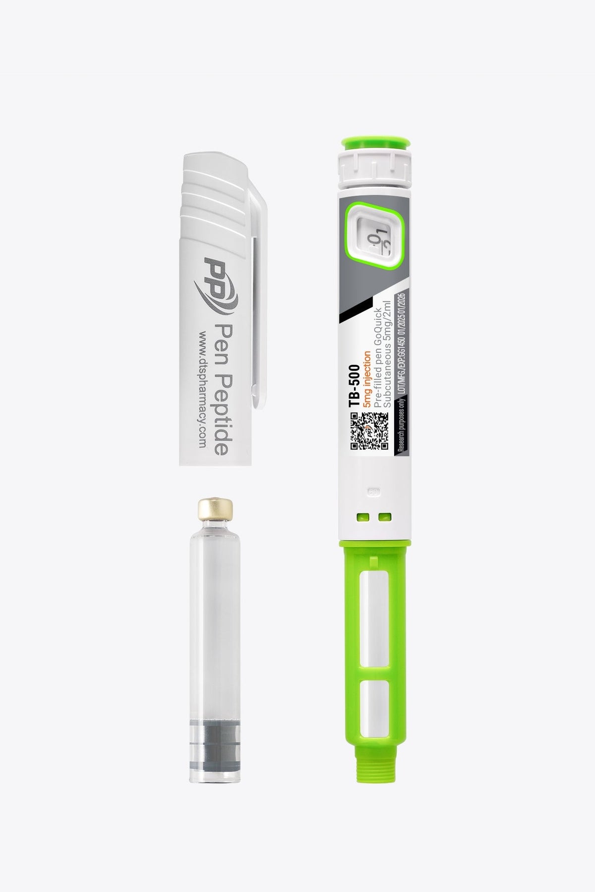 Péptido TB-500 (Timosina beta 4) en una pluma
