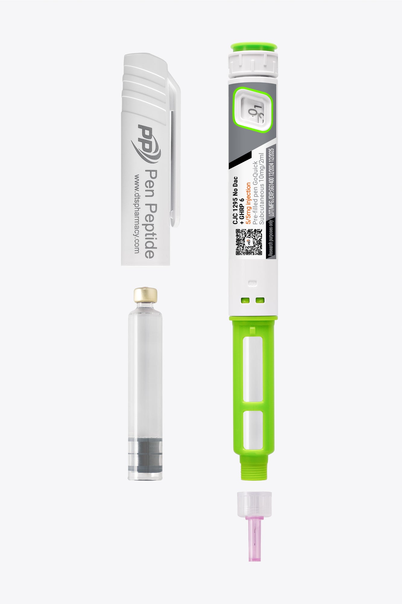 Péptido CJC 1295 No Dac (5mg) + GHRP-6 (5mg) en una pluma