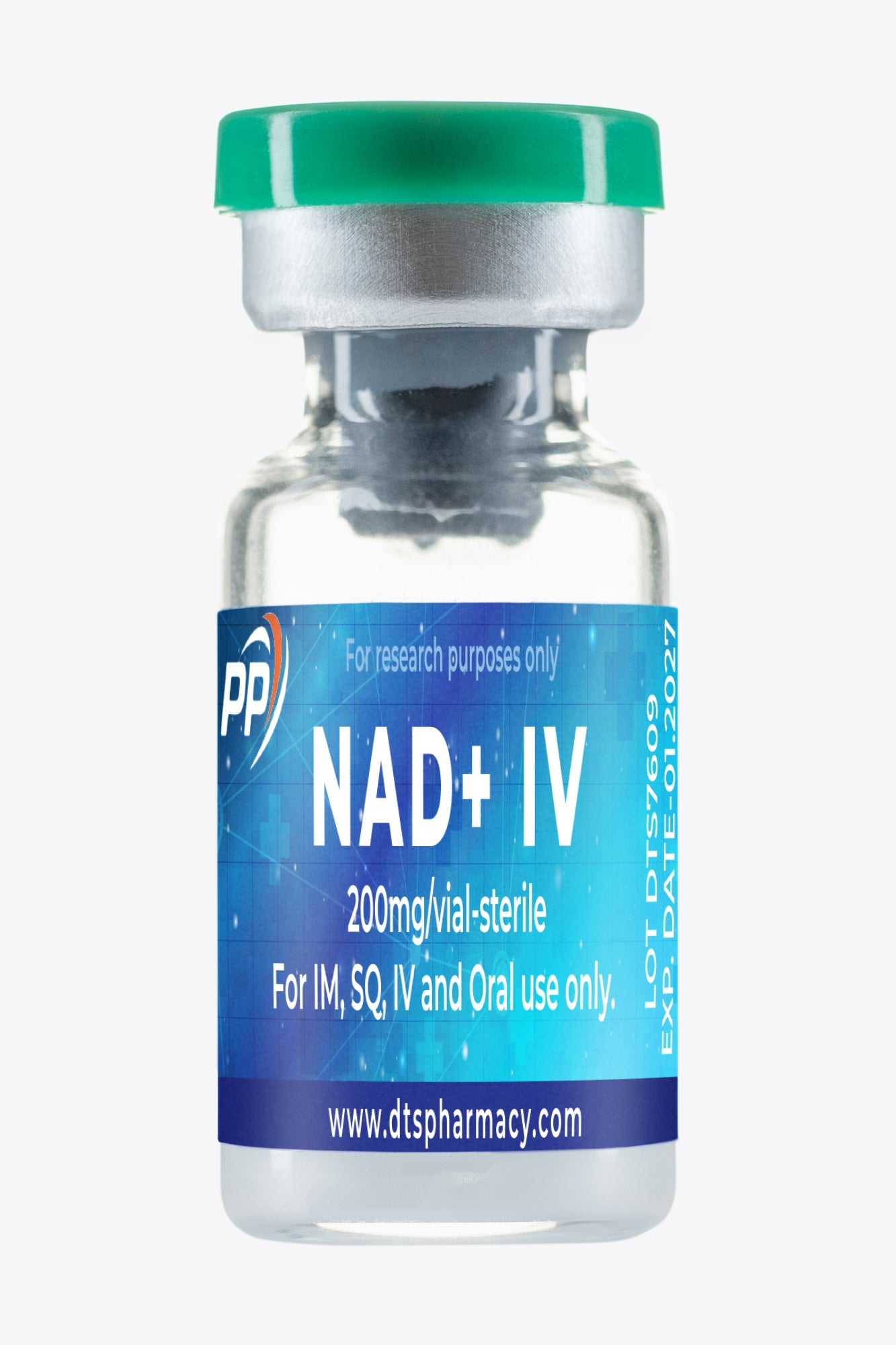 Vial con NAD+ 200 mg para administración intravenosa