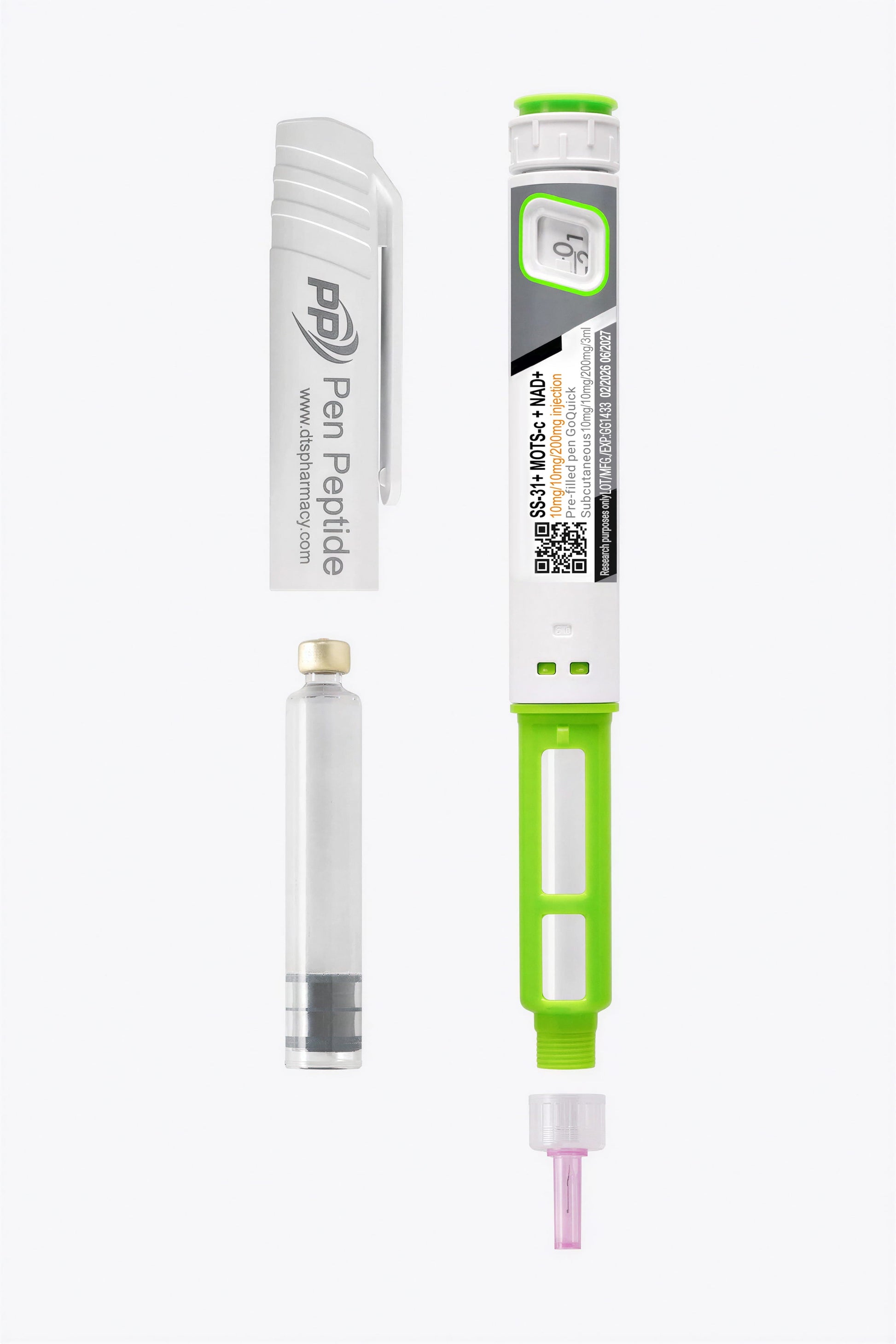 Péptido SS-31 + MOTS-c + NAD+ (Blend) en pluma